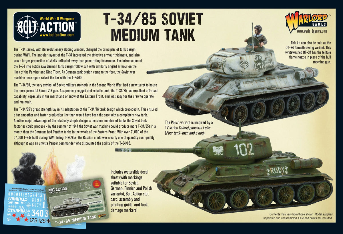Soviet Union: T34/85 Medium Tank
