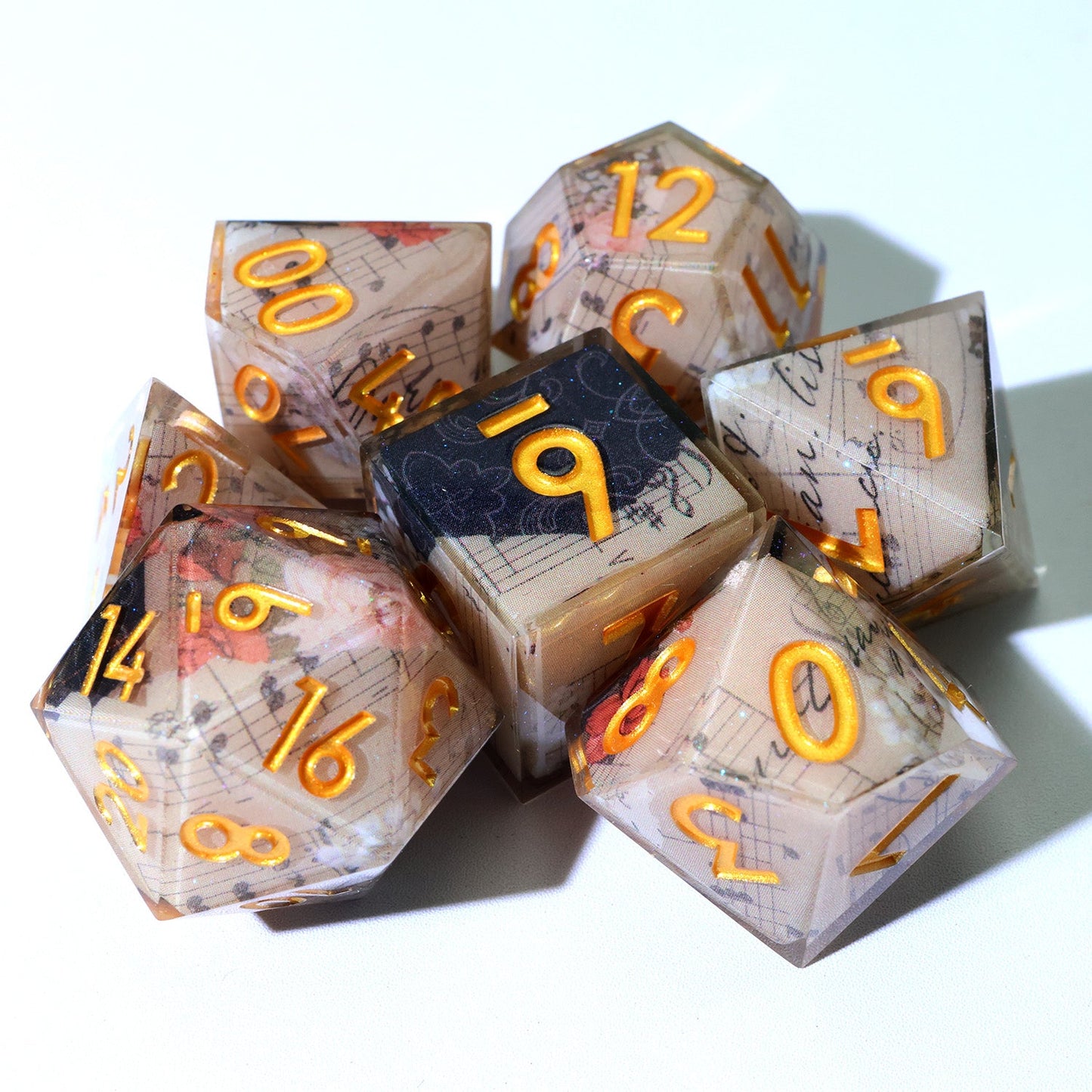Sonnet of Thorns | Art Core Dice| 7 Piece Set