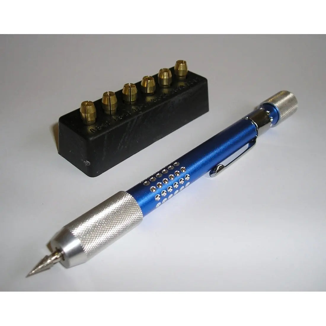 Pin Vice with 6 attachments & diamond burr