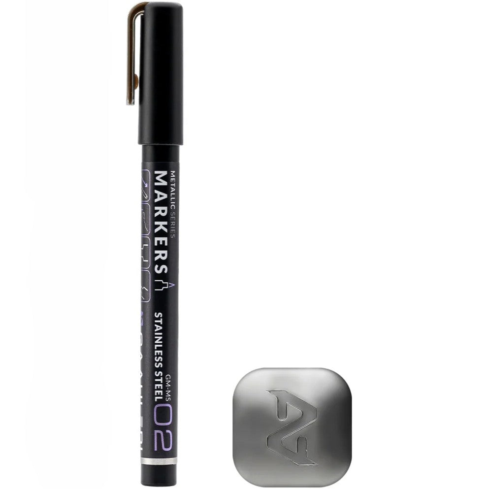 Metallic Series Markers: Stainless Steel