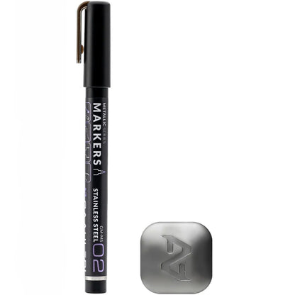 Metallic Series Markers: Stainless Steel