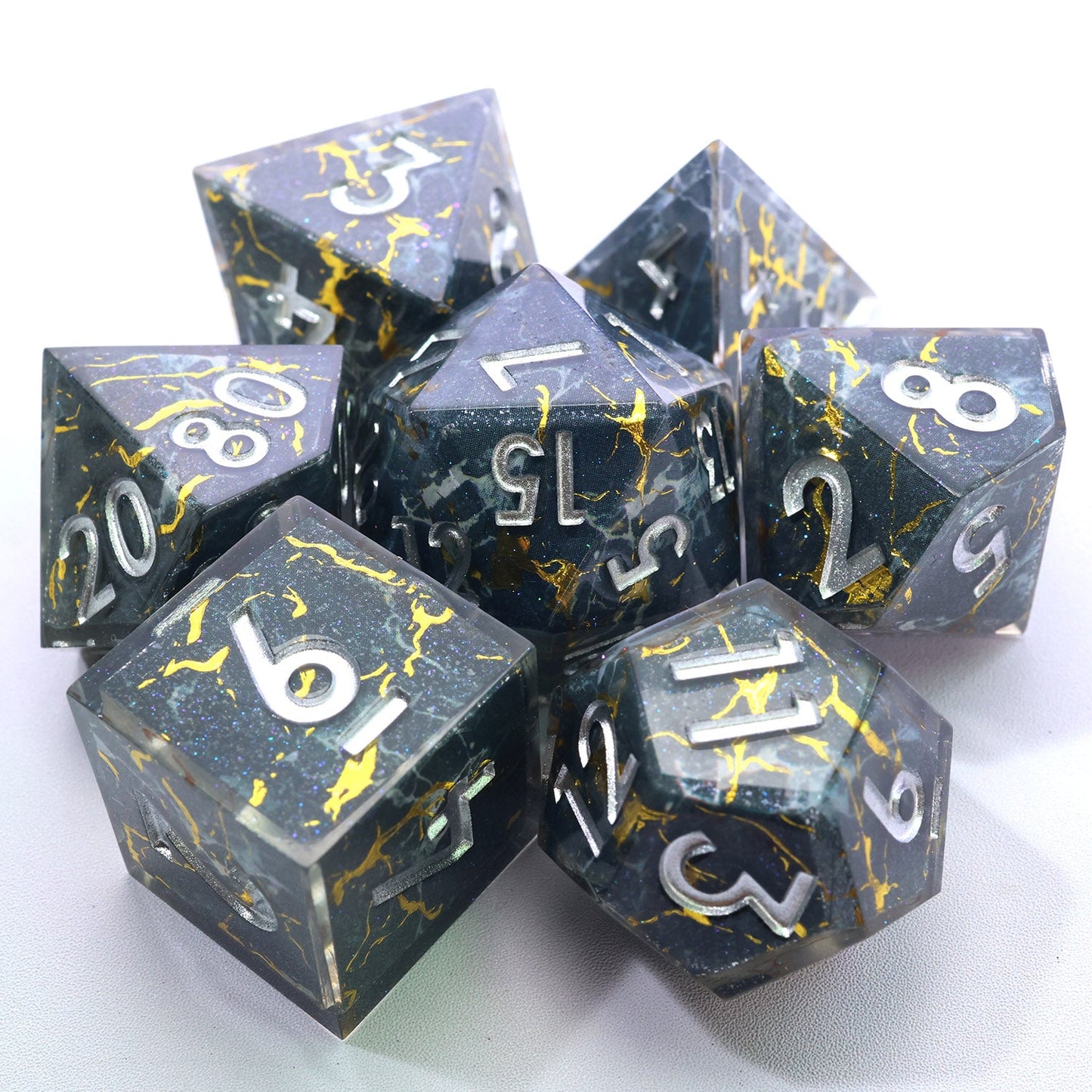 Gilded Void | Art Core Dice | 7 Piece Set