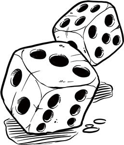 2D6 Dice Art Print