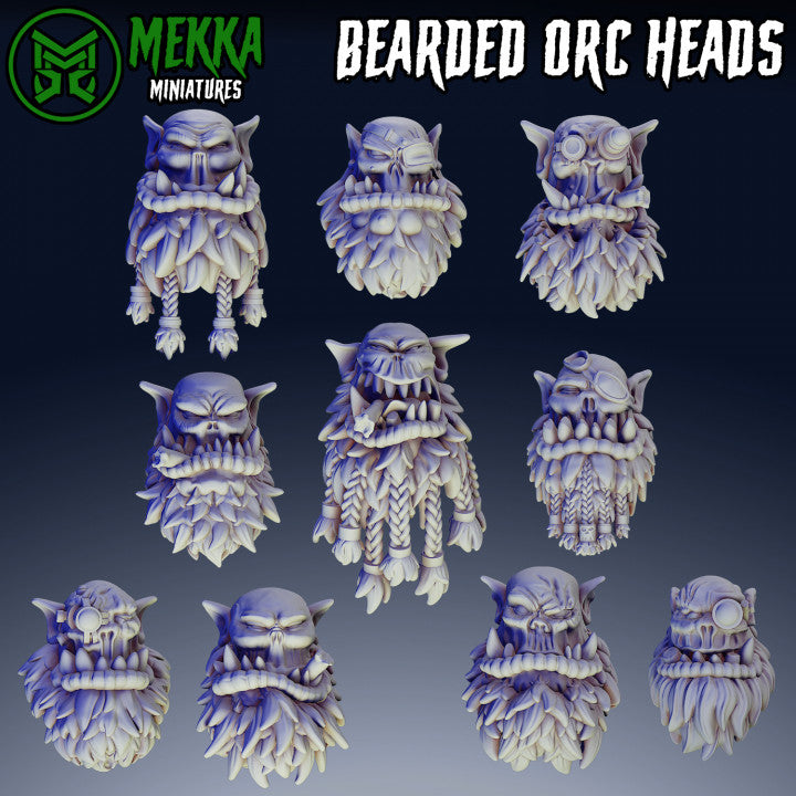 Bearded Orc Heads