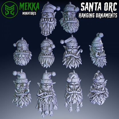 Santa Orc Hanging Ornaments