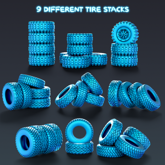 Wasteland Tire Stacks Barricades