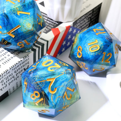 Astral Tide | 50mm D20 | Oversized Art Core Dice