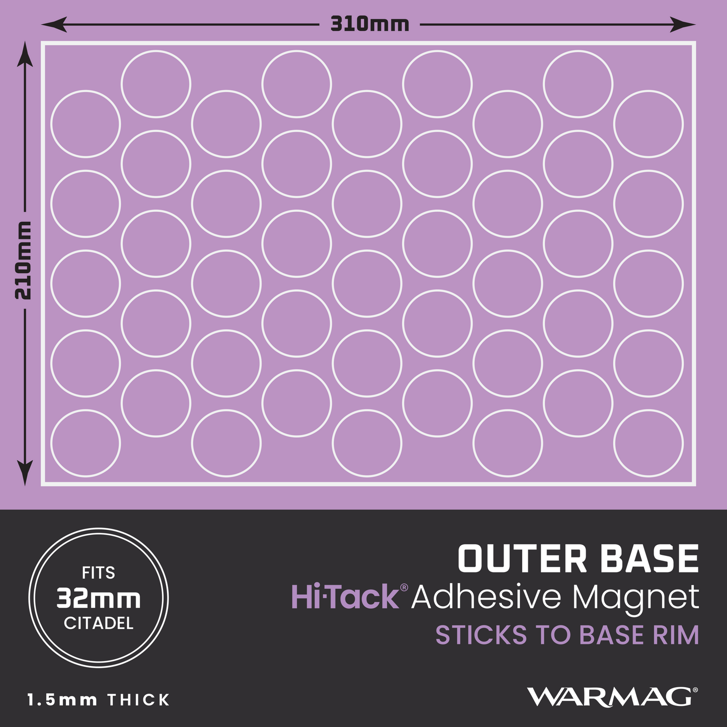 32mm Outer Base Magnets (to fit the outer rims of 32mm bases)