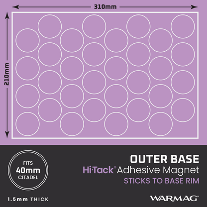40mm Outer Base Magnets (to fit the outer rims of 40mm bases)