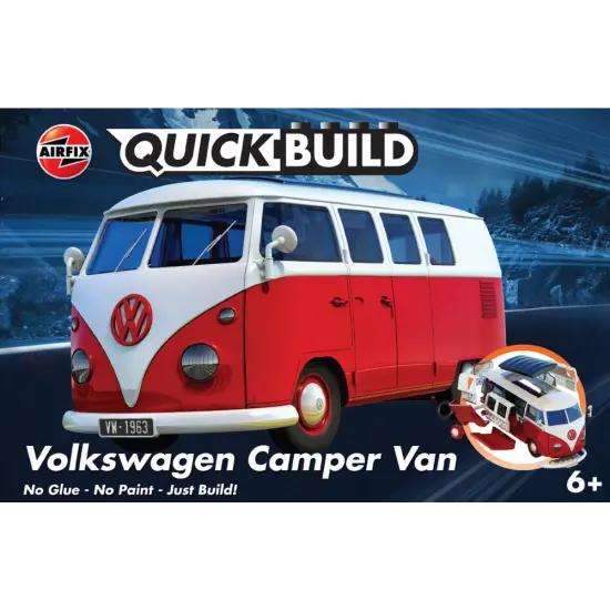 Quickbuild J6017 VW Camper Van (Red)