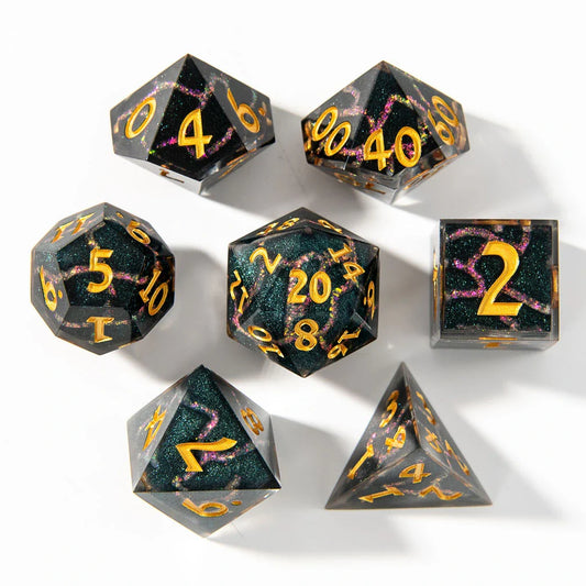 Aurora Spark | Art Core Dice | 7 Piece Set