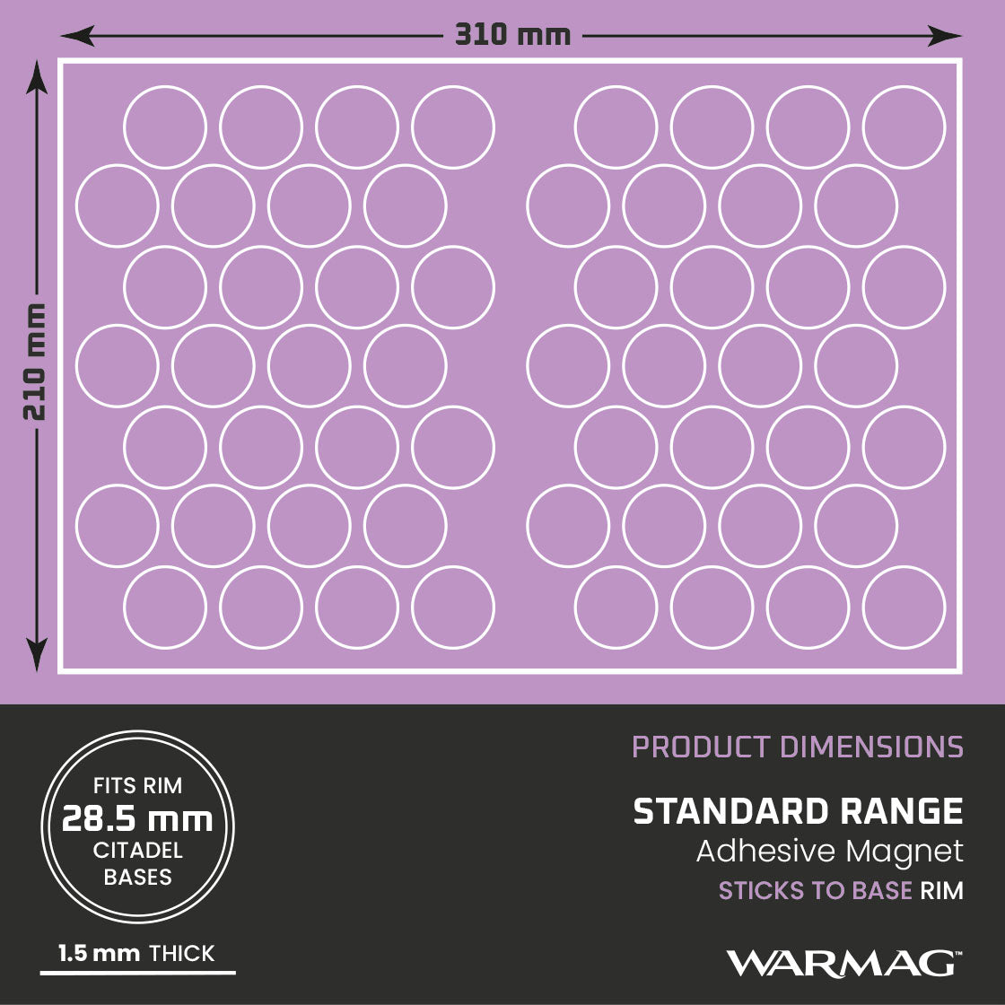 28.5mm Outer Base Magnets (to fit the outer rims of 28.5mm bases)