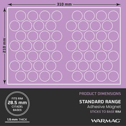 28.5mm Outer Base Magnets (to fit the outer rims of 28.5mm bases)