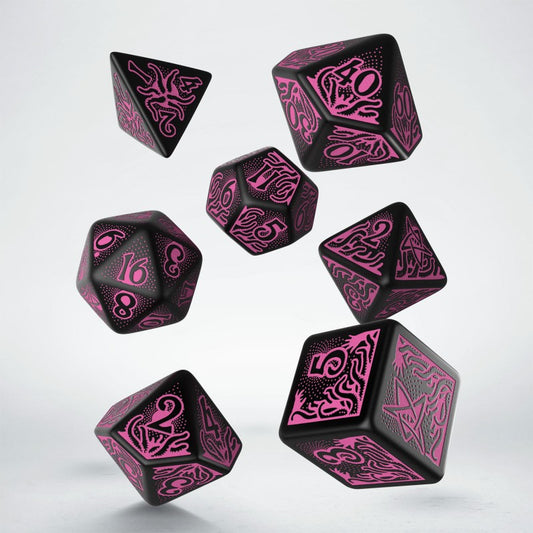 Call of Cthulhu 7th Edition Black and Magenta Dice Set
