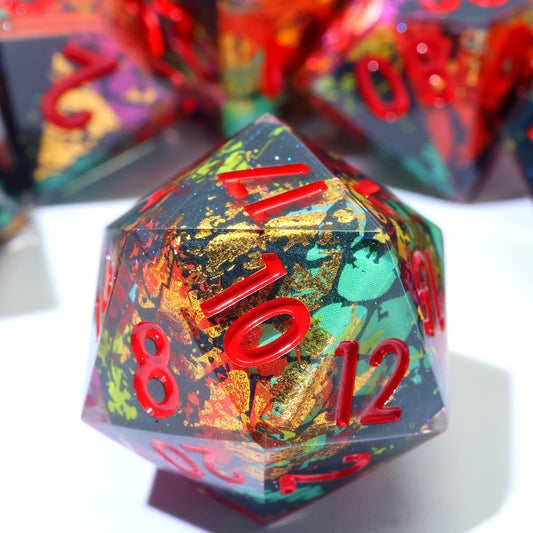 Voltaic Bloom | Art Core Dice | 7 Piece Set