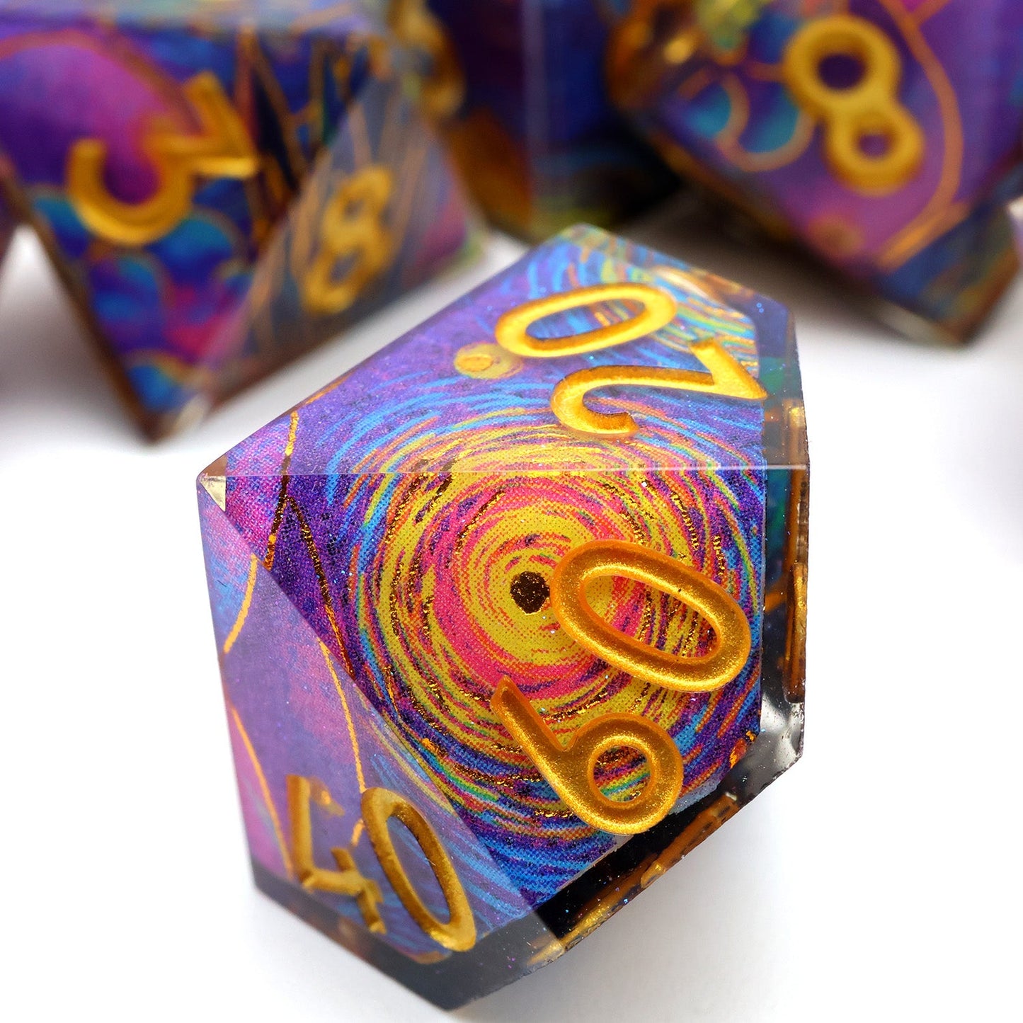 Gilded Cosmos | Art Core Dice | 7 Piece Set