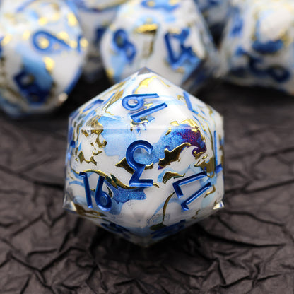 Divine Marble | Art Core Dice | 7 Piece Set