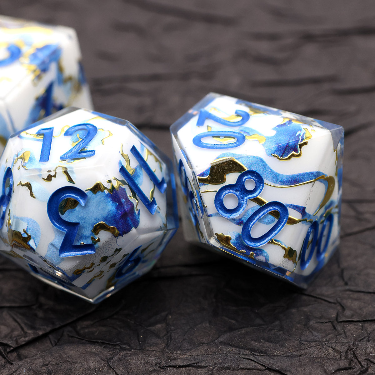 Divine Marble | Art Core Dice | 7 Piece Set