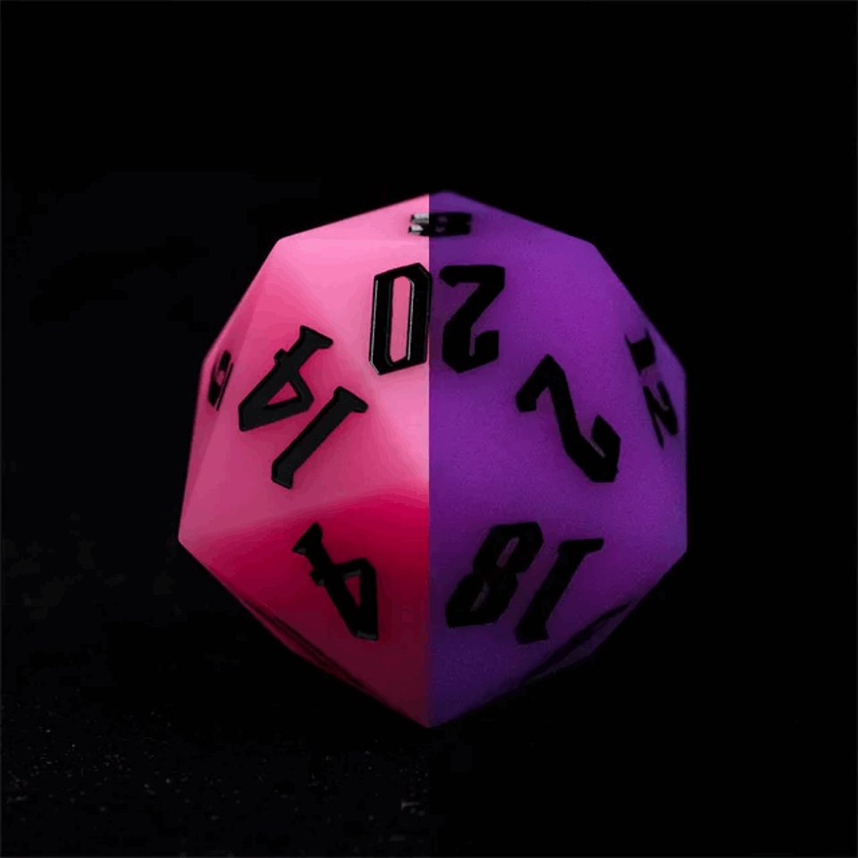 Jester's Bounce | 55mm Luminous D20 Silicone | Pink