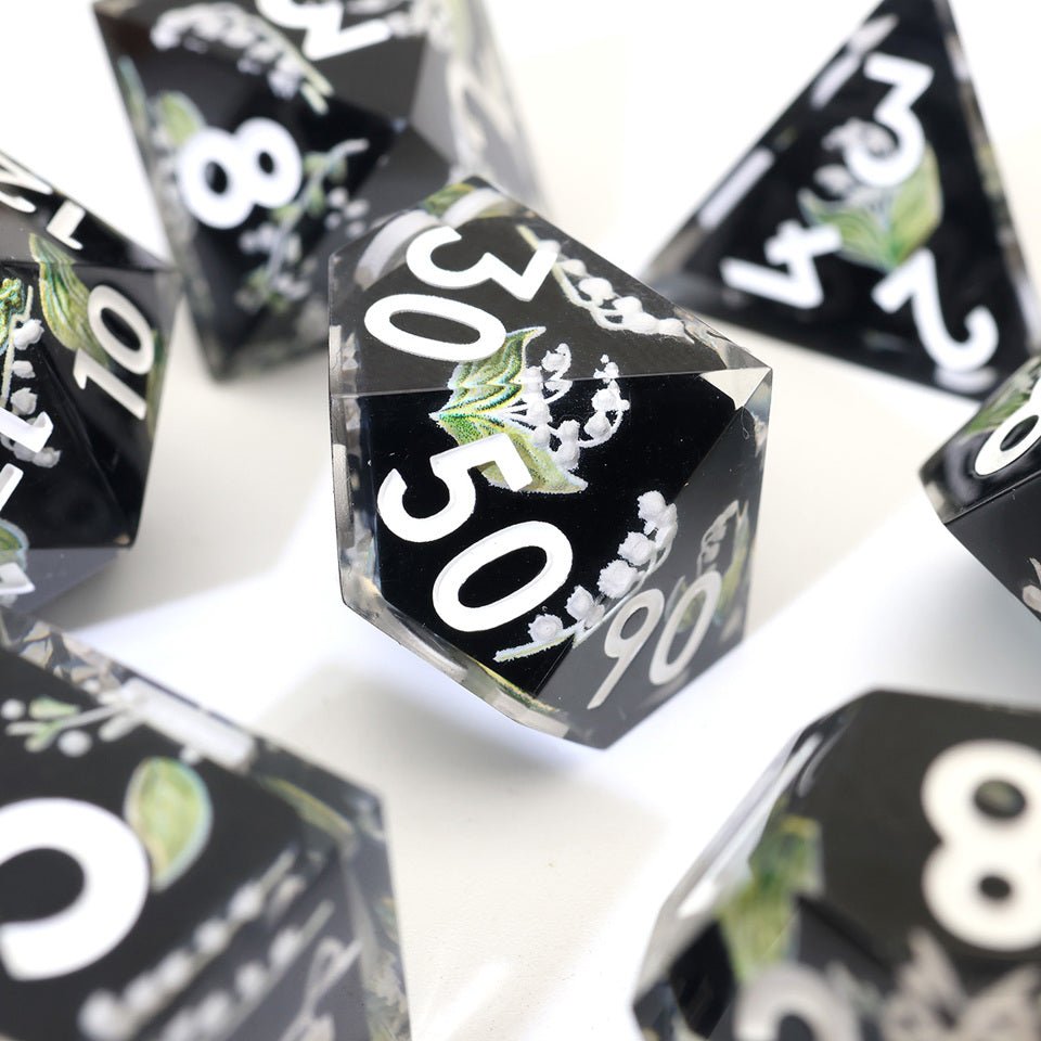 Midnight Moondrop | Art Core Dice| 7 Piece Set