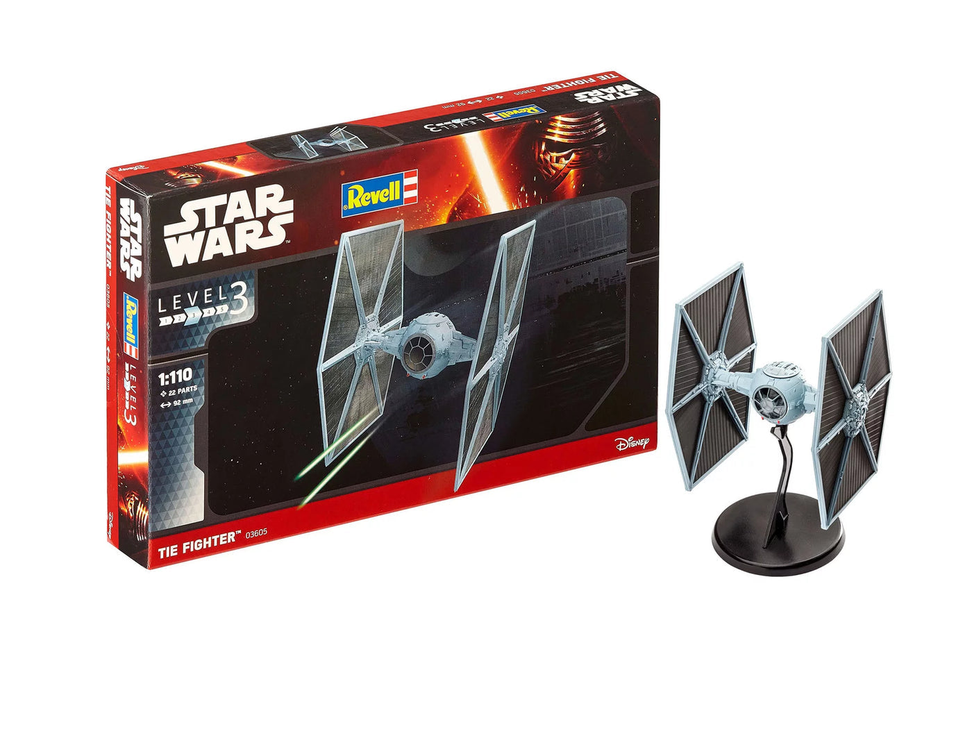 03605 Star Wars Tie Fighter Model and Paints Set 1:110