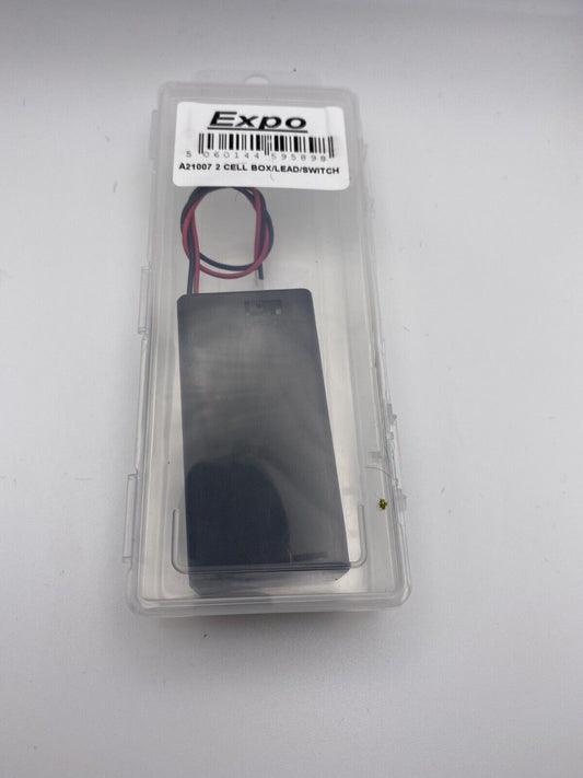 EXPO: 2 Cell Battery Box with Wired in Fly Lead and ON/OFF Switch 21007