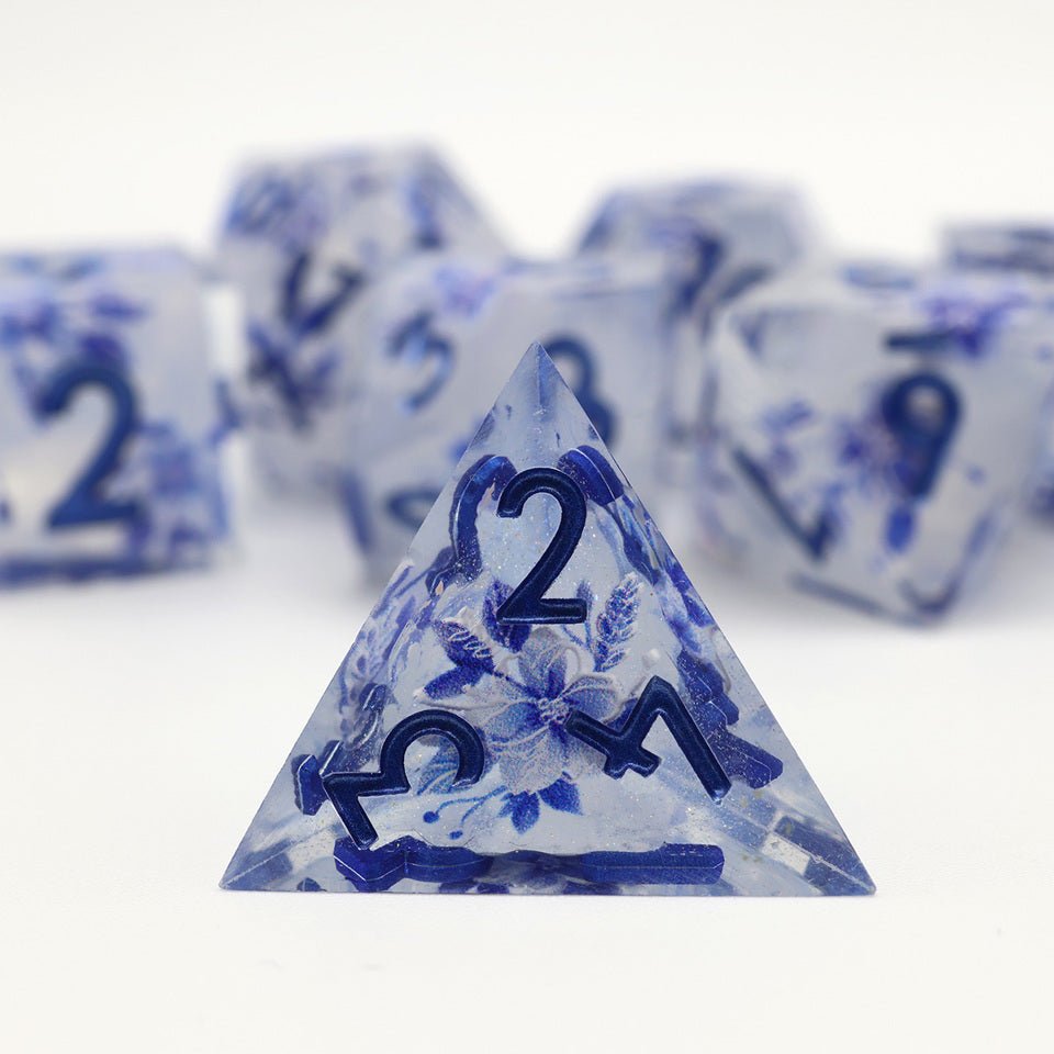 Snowflower | Art Core Dice| 7 Piece Set